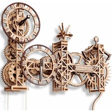 257Pcs Steampunk Mechanical Pendulum Clock 3D Wooden Puzzle Kit