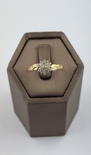 Diamond 9ct Gold Ring , Vintage And Hallmarked,  And Polished
