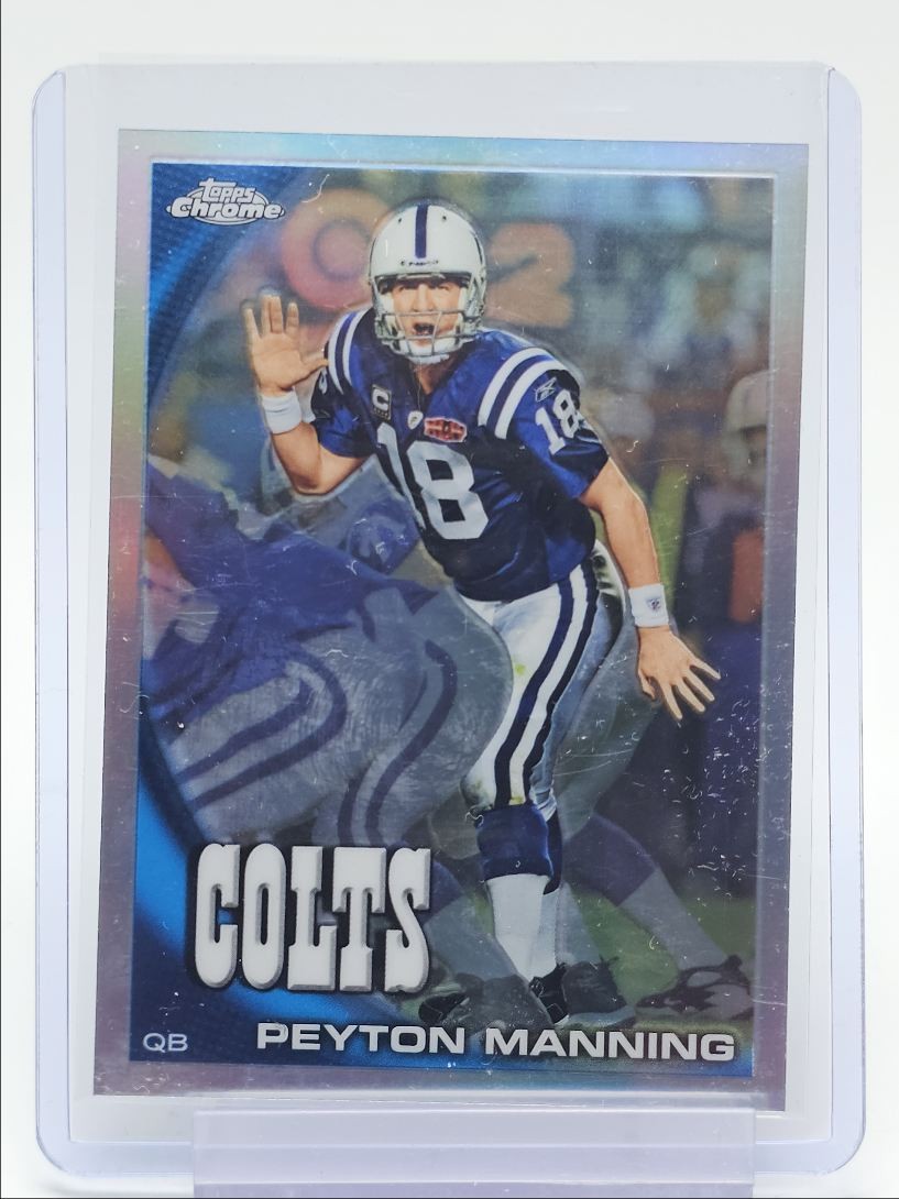 PEYTON MANNING 2010 TOPPS CHROME FOOTBALL REFRACTOR COLTS Q5775