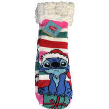 Disney Stitch Ladies SLIPPER SOCKS GRIPPER BOTTOM Sz. 4-10 New
