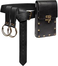 Ren Faire Costume Sets Medieval Belt Pouch Casual Fanny Pack Phone Holder Steamp