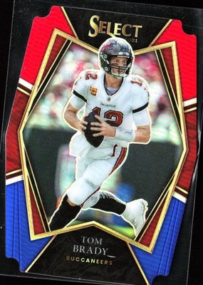 2021 Panini Select Football Tom Brady Red/blue Die Cut #101