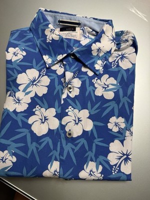 OLYMP MODERN FIT Kurzarm HEMD Gr. L  /41/42 (7486/12/09) Blau Weiß Blumen