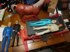 Marx Co Vintage Johnny West Figures & Large Accessory Lot Horse Wagon