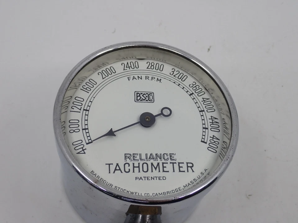 Tacômetro vintage Reliance 4.800 RPM rosto de porcelana tradicional Hot Rod era WOW - Imagem 3 de 4