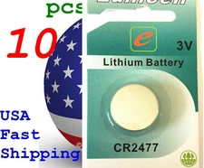 10 pcs CR2477 2477 XX LM2477 BR2477 Card 3V Lithium Battery