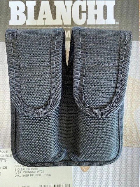 Bianchi Accumold 7302 Black Double Magazine Pouch Size 0 .380 Auto NEW - Image 3 of 4