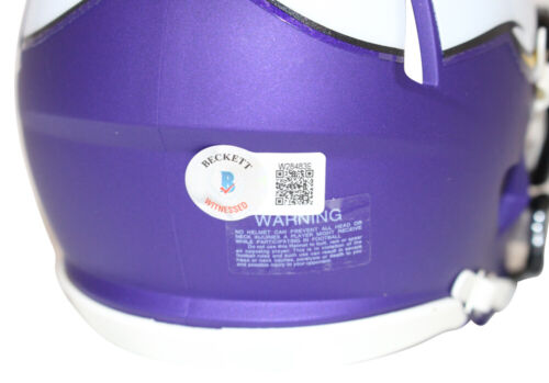 Jared Allen Autographed Minnesota Vikings Speed Mini Helmet Beckett 39489 - Picture 3 of 4