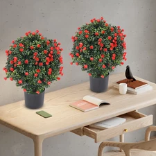Artificial Potted Bushes, Artificial Potted Plants, UV Resistant Potted Plants