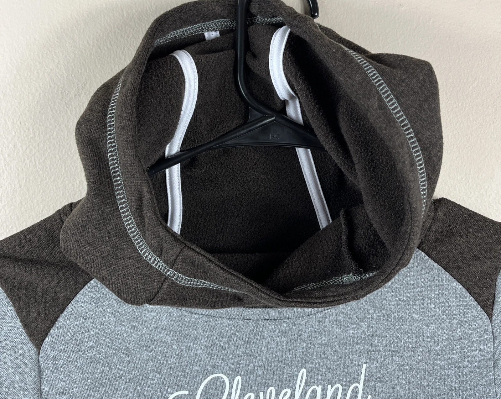 VETEMENTS Felpa con cappuccio Cleveland Browns NFL grigia collo cappuccio ragazza taglia media 10 12 abbigliamento squadra