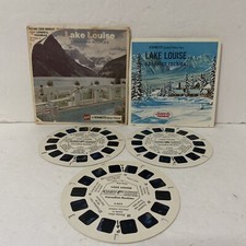 VIEW-MASTER vintage SET of 3 REELS Lake Louise Canadian Rockies GAF Packet A 007