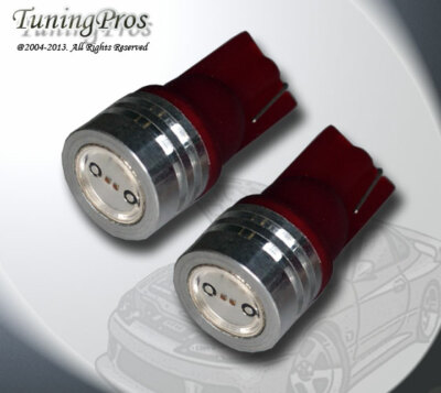 (1 Pair) Set of 2 pcs Map Light T10 High Power Red LED Light Bulb 168 PC175