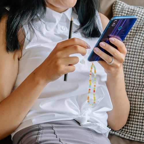 6 sztuk Koralik na telefon Pasek na nadgarstek Koralik Pasek na telefon komórkowy Etui na telefon Koralik Pasek - Zdjęcie 11 z 12