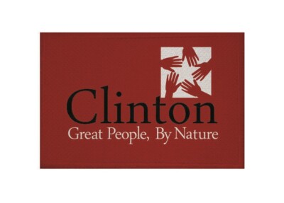 Aufnäher Clinton City (Missouri) Fahne Flagge Aufbügler Patch 9 x 6 cm