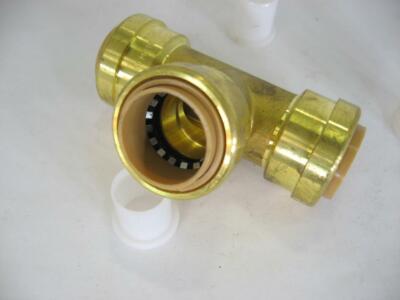 New ProBite Push Connect PEX Copper Tee 3/4'' w/ stiffeners 1ea. Plumbing Piping 