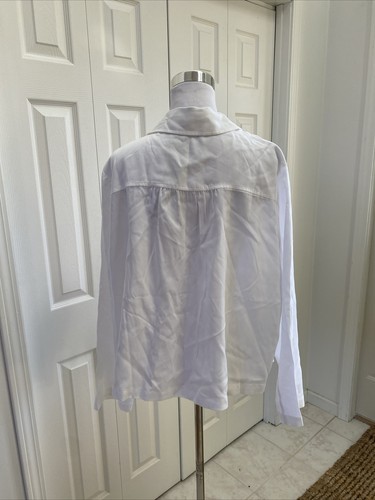 NWT Soft Surroundings White Fontanne jacket Soft Drape Open 2X - Picture 3 of 7