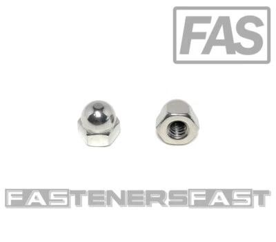 FASTENER CART (25) 10-24 Stainless Steel Hex Acorn Cap Nuts (25 Pieces)