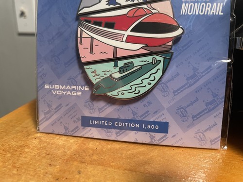 D23 Exclusive Matterhorn Bobsleds Disneyland Monorail Submarine Voyage 3 Pin Set - Picture 5 of 10