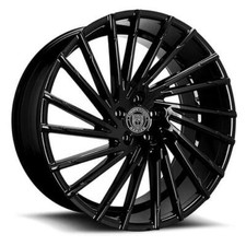 22 Inch 22x10 Lexani Wraith Gloss Black Wheels Rims 5x4.5 5x114.3 15