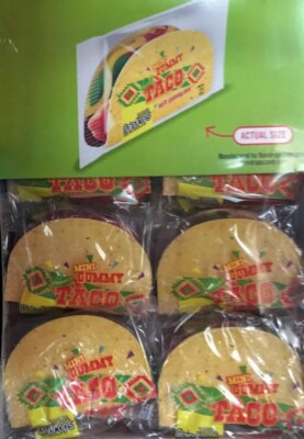 Raindrops Gummy Candy Mini Taco 16 X 1.8 OZ (50 gr) Free Shipping
