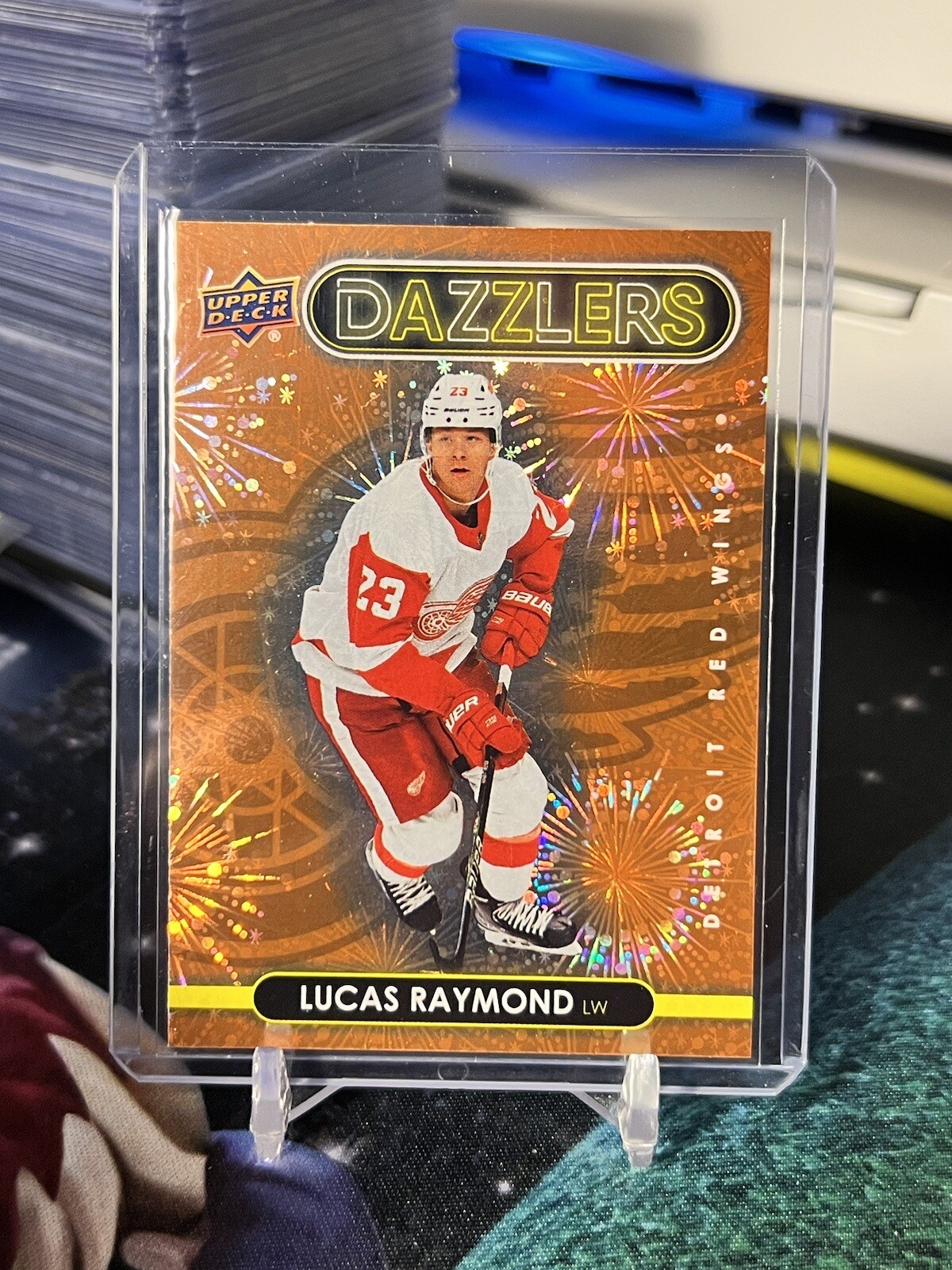 2021-22 Upper Deck Series 2 - Dazzlers Orange #DZ-68 Lucas Raymond (RC)