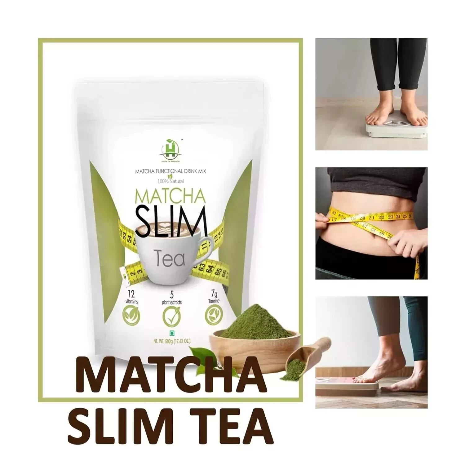 Matcha Slim Grüner Tee (500 g) Gewichtsmanagement reich an Antioxidantien ent...