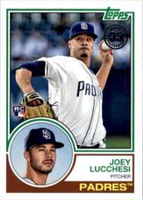 2018 Topps Update Series Joey Lucchesi RC San Diego Padres #83-5 1983 Design