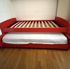 Letto doppio a ponte con doghe