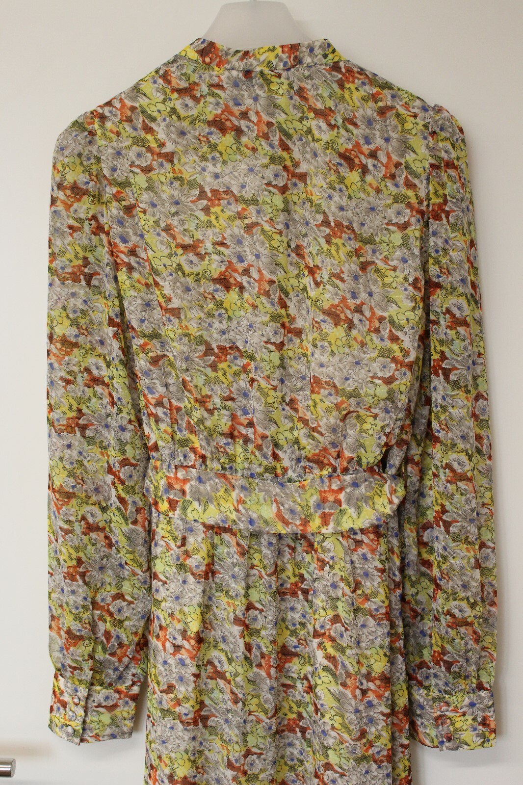 & OTHER STORIES FLORAL RUFFLED MAXI DRESS earrings dress ASO royal EUR 36 UK 8 image 4