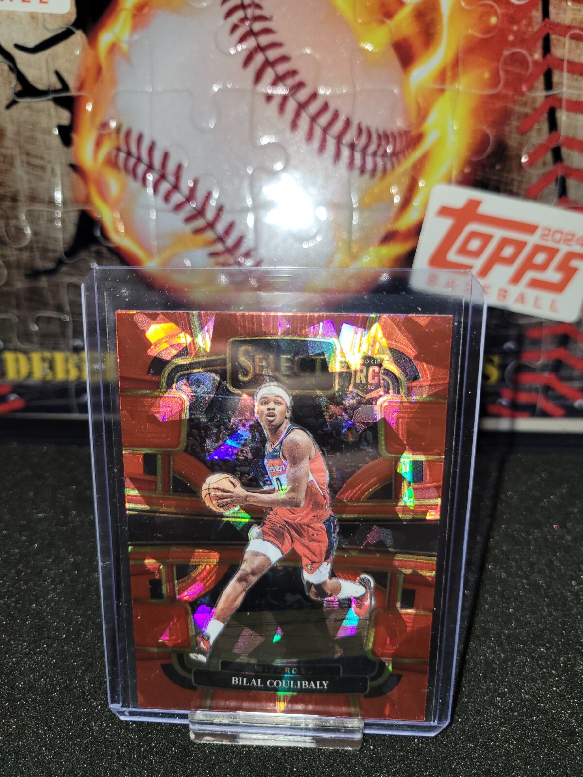 Bilal Coulibaly 2023-24 Panini Select NBA Red Cracked Ice #97 Rookie RC