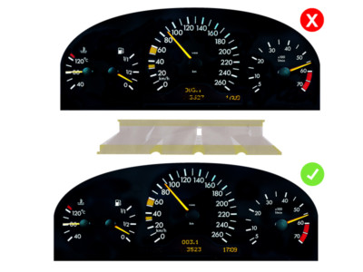 Letronix Mercedes W210 S210 Speedometer Multifunction Display Pixel Repair Film
