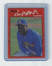 Ken Griffey Jr. 1990 Donruss Error Card, Blue Dot, No Period After Inc