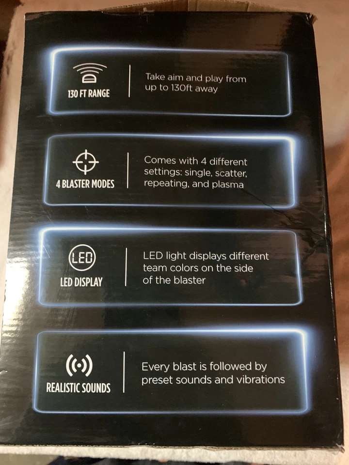 Juego de 4 blásteres de etiquetas láser recargables que no se necesitan chalecos con estación de acoplamiento, 4 lb Foto 4 de 4