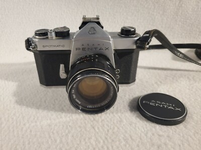 Asahi Pentax Spotmatic SP SLR 35mm Vintage With Lenses