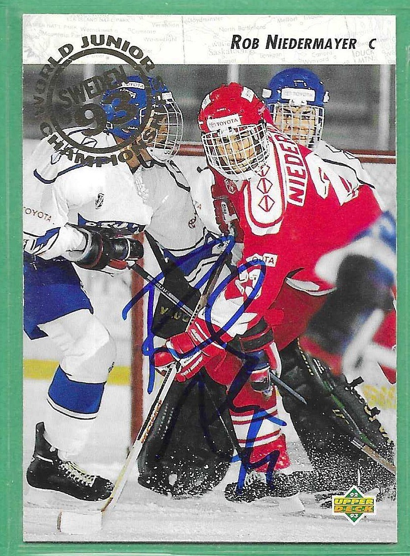 1992-93 Upper Deck Hockey *SIGNED* ~ Card #593 ~ Rob Niedermayer ~ Canada