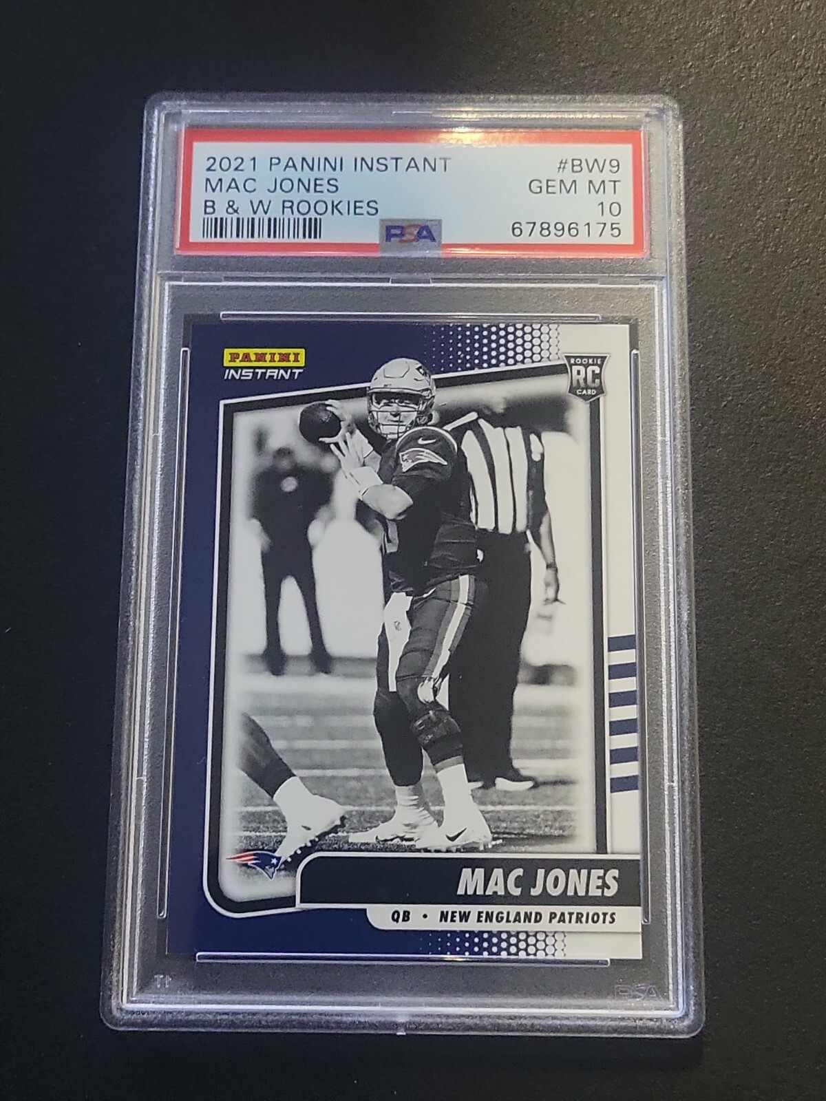 Mac Jones Panini Instant Black & White Rookies #BW9 Base
