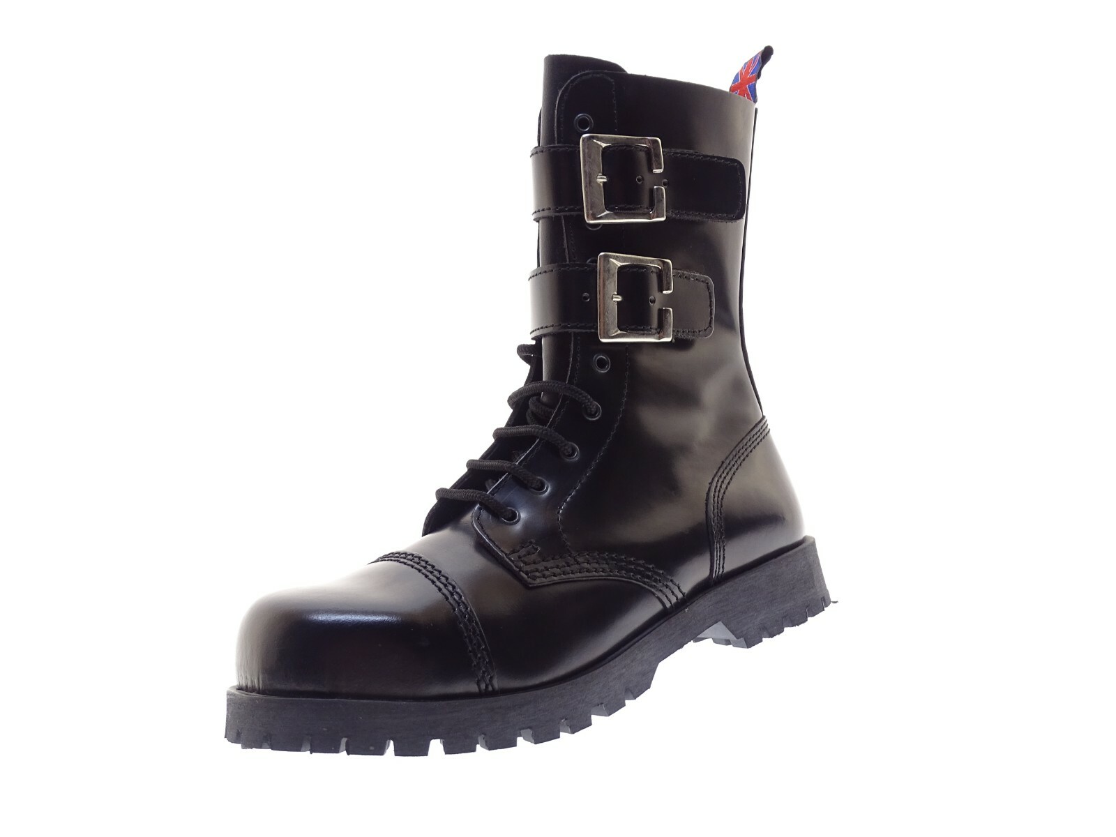 Ботинки и подтяжки Damen Schuhe Байкерские ботинки Stiefeletten Gr 41 Leder Stahlkappe