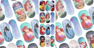 Ariel Little Mermaid Disney Full Cover Nail Decal Art Water Slider Sticker 12 Pc