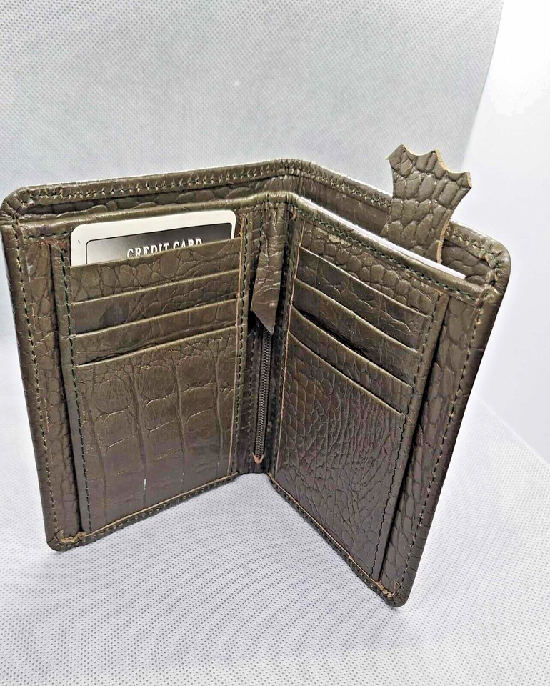 Mens DESIGNER Genuine leather Wallet Highquality and Durable Crocodile