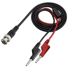 BNC Male to Stackable Dual Banana Plug Test Cable Oscilloscope Signal Generator