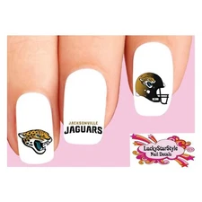 Waterslide Nail Decals Set of 20 - Jacksonville Jaguars Football Assorted