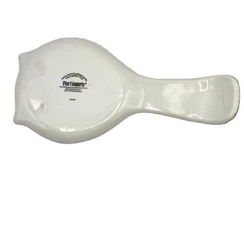 "Utensilio de cocina cuchara de búho Pier One Imports azul verde amarillo cerámica 8,5" - Imagen 5 de 7