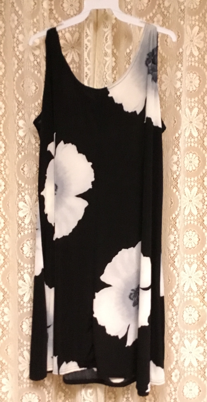 JOSTAR WHITE LONG DRESS Poly Spandex SLINKY STRETCH Knit TRAVEL S