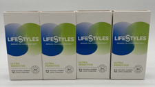 LifeStyles Ultra Sensitive Condoms 4 boxes, 12ct each NEW EXP 12/31/2026