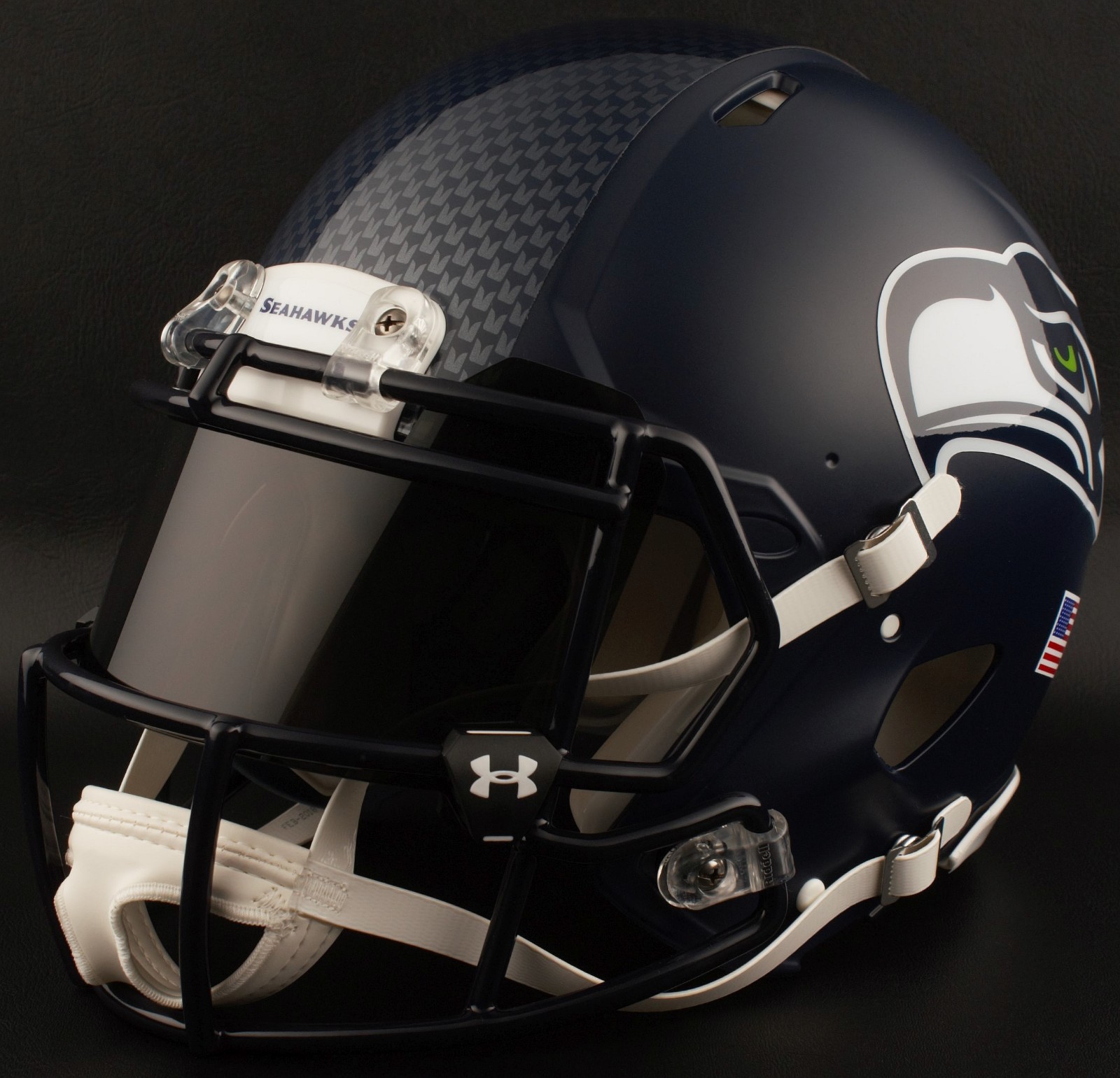 SEATTLE SEAHAWKS NFL Football Helmet with BLACKTINT Visor / Eye Shield