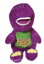 Barney Purple Dinosaur Singing Colorful World Plush Soft Animal 12" Tall
