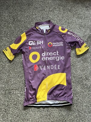 Herren DIRECT ENERGIE Vendée lila Radtrikot Größe Small Akena Veranden (72)