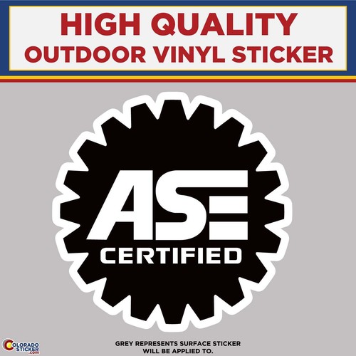 ASE Certified Mechanic Logo, High Quality Vinyl Stickers - Picture 12 of 15
