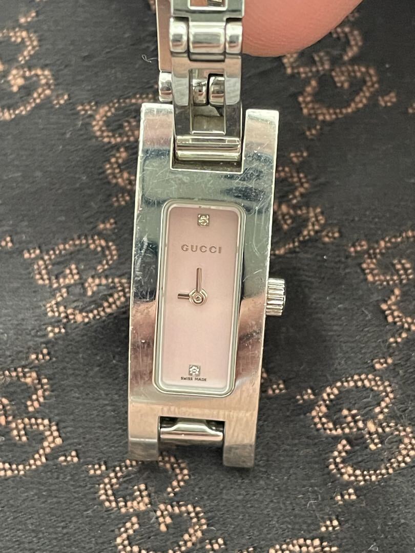 稼働品 GUCCI 2Pダイヤ付き腕時計 3900L 楽天市場】グッチ GUCCI レディース 腕時計 3900L 2Pダイヤ