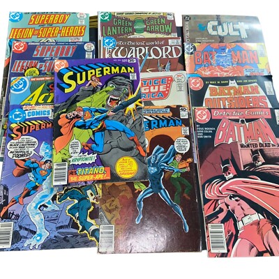 Lot of 70 s - 80s DC comics super man Batman Green Lantern justice league